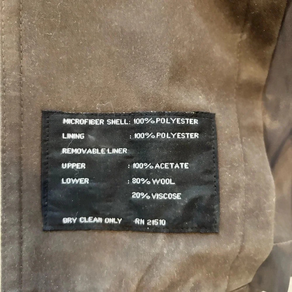 Metropolitan View Bloomingdales Fully Lined Belted Trench Coat Mens 42L - Picture 14 of 16